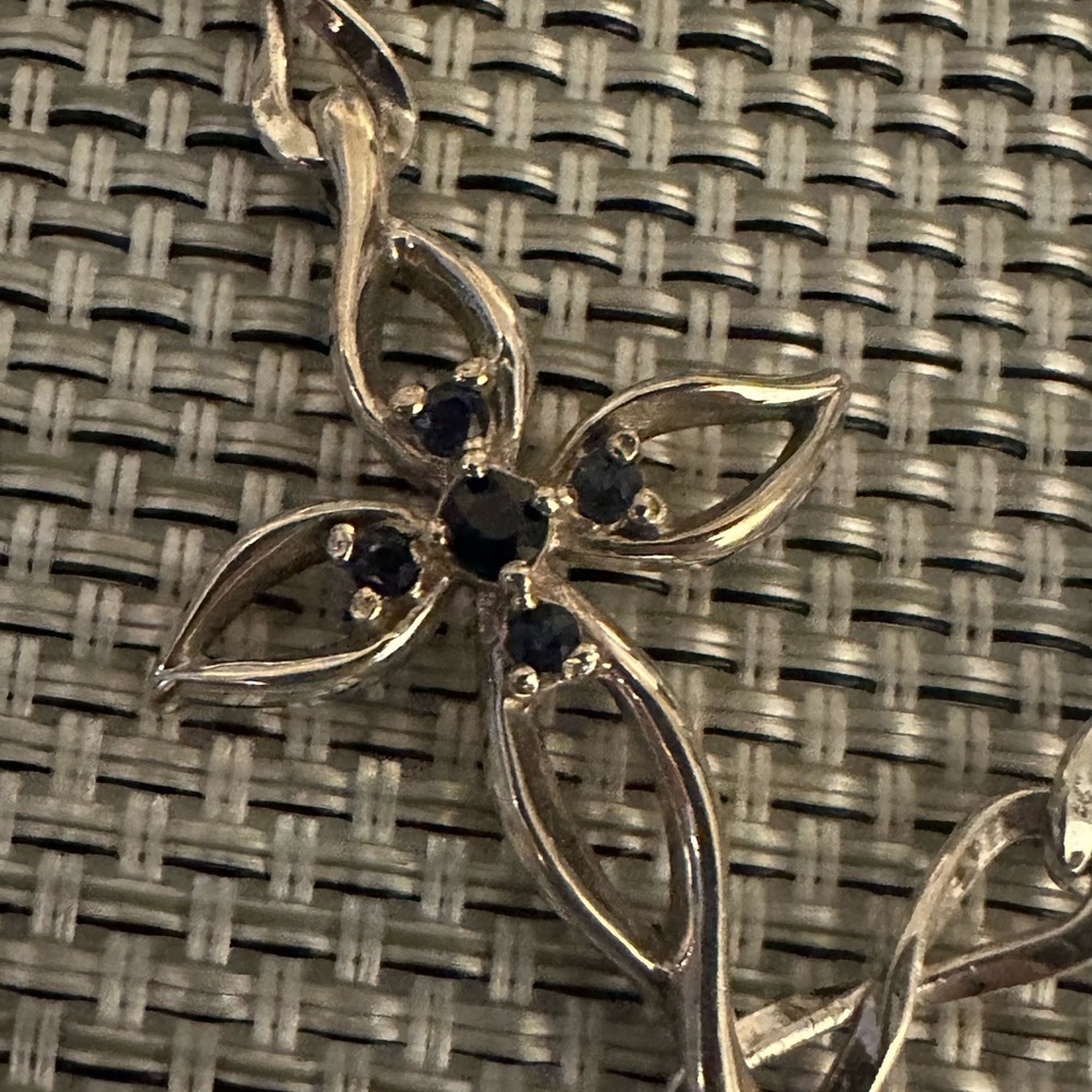 Lenox Silver Cross bracelet with Sapphires
